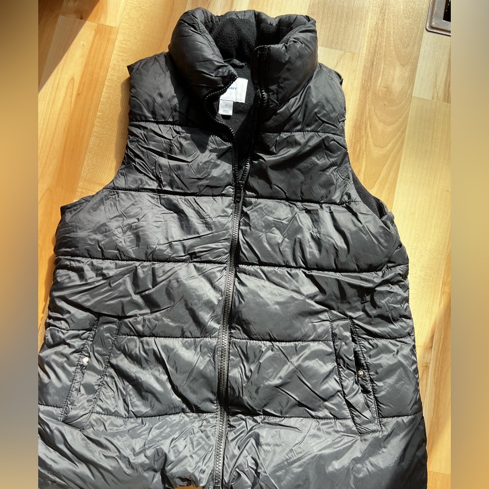 Old Navy Black Fleece Vest